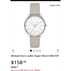 Michael Kors gray leather watch